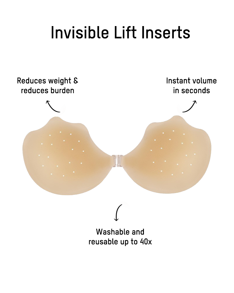 Reggiseno adesivo invisibile in silicone traspirante – confezione da 2