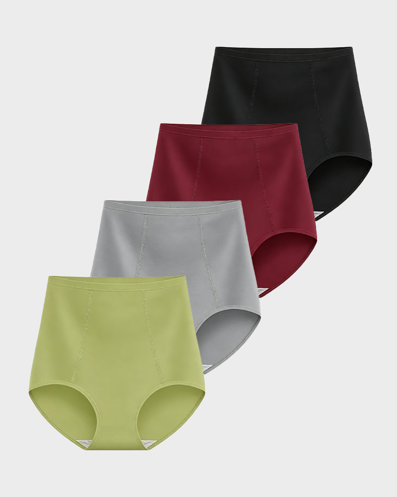 Slip contenitivi in cotone a vita alta – confezione da 4