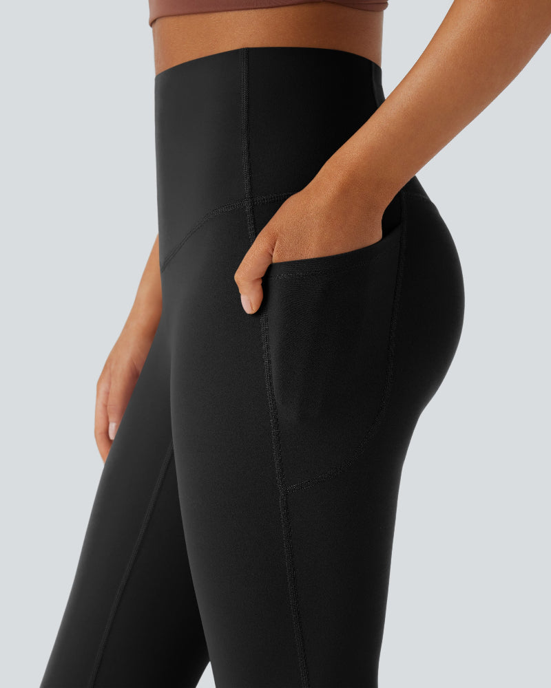 Leggings da yoga snellenti a vita alta con tasche