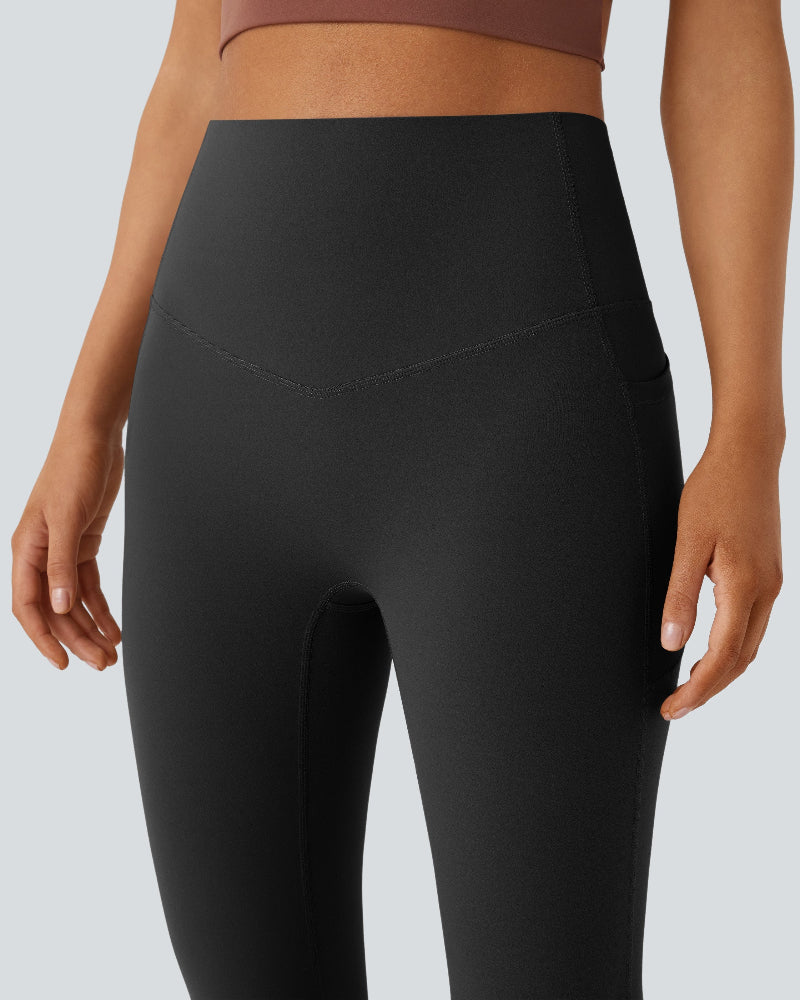Leggings da yoga snellenti a vita alta con tasche
