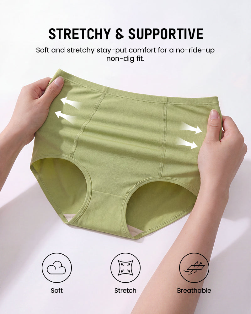 Slip contenitivi in cotone a vita alta – confezione da 4