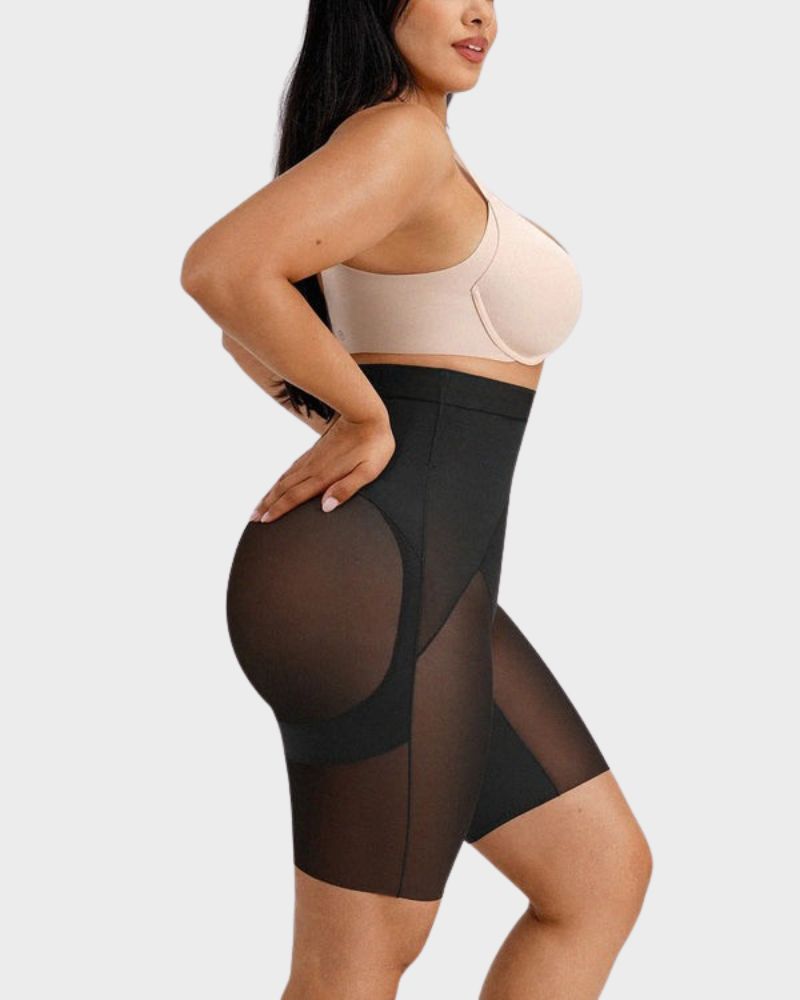 Pantaloncini modellanti a vita alta con compressione incrociata