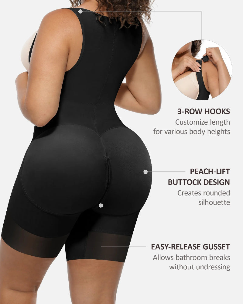Push-up corrigerende body met U-hals en buikcorrectie