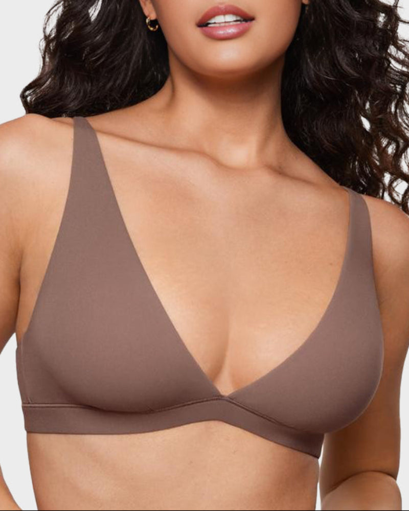 Bralette morbida senza ferretto con scollo a V per la notte