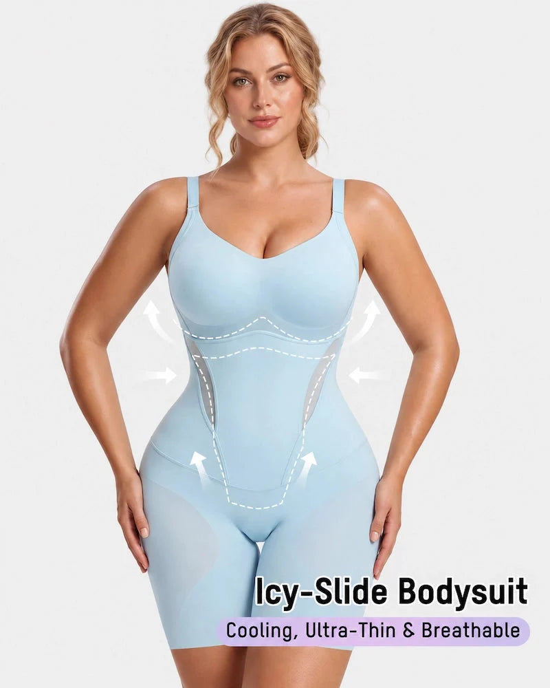 Body modellante 360° in rete traspirante facile da togliere