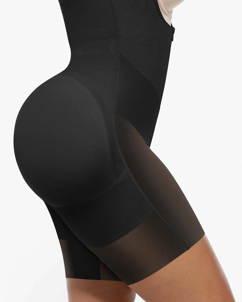 Push-up corrigerende body met U-hals en buikcorrectie