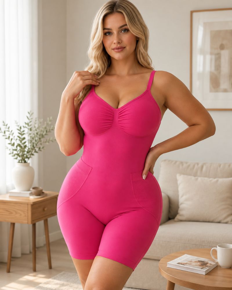 Body modellante senza cuciture con apertura sul retro e controllo pancia