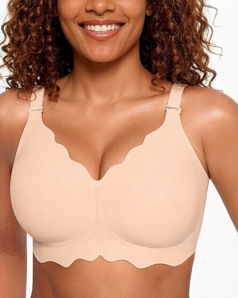 Reggiseno jelly coprente senza ferretto smerlato