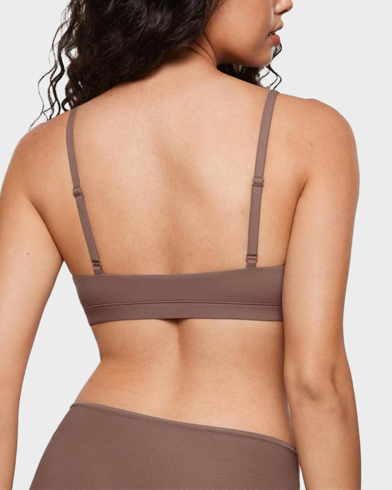 Bralette morbida senza ferretto con scollo a V per la notte