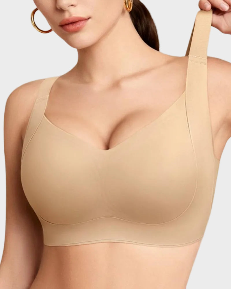 Reggiseno jelly push-up contenitivo senza cuciture e senza ferretto