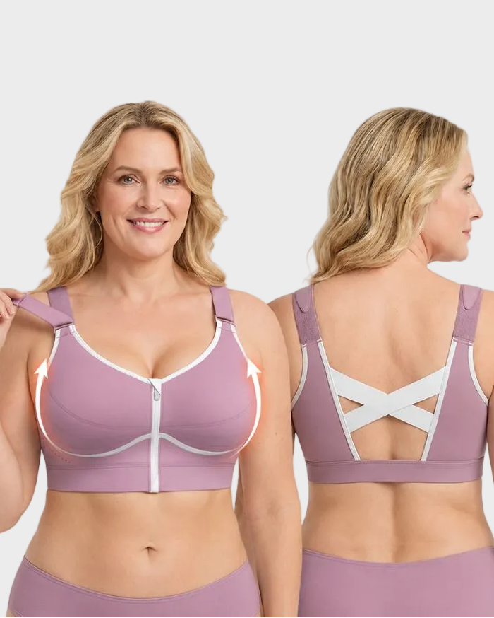 Reggiseno posturale con zip frontale e sollevamento regolabile