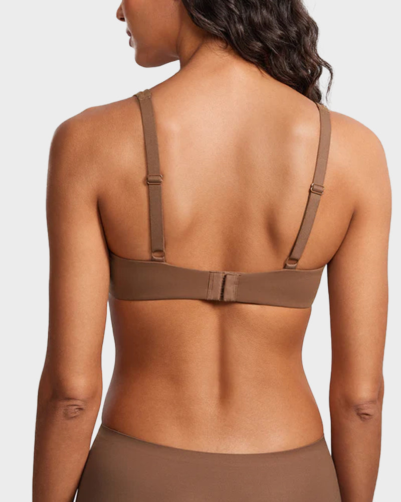 Reggiseno a balconcino contenitivo con ferretto senza cuciture non imbottito