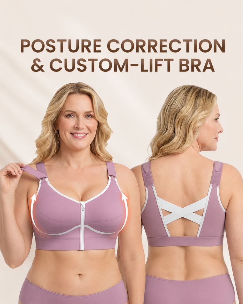 Reggiseno posturale con zip frontale e sollevamento regolabile