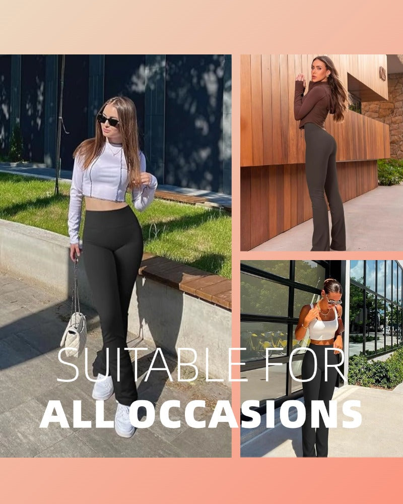 Leggings a zampa push-up a vita alta