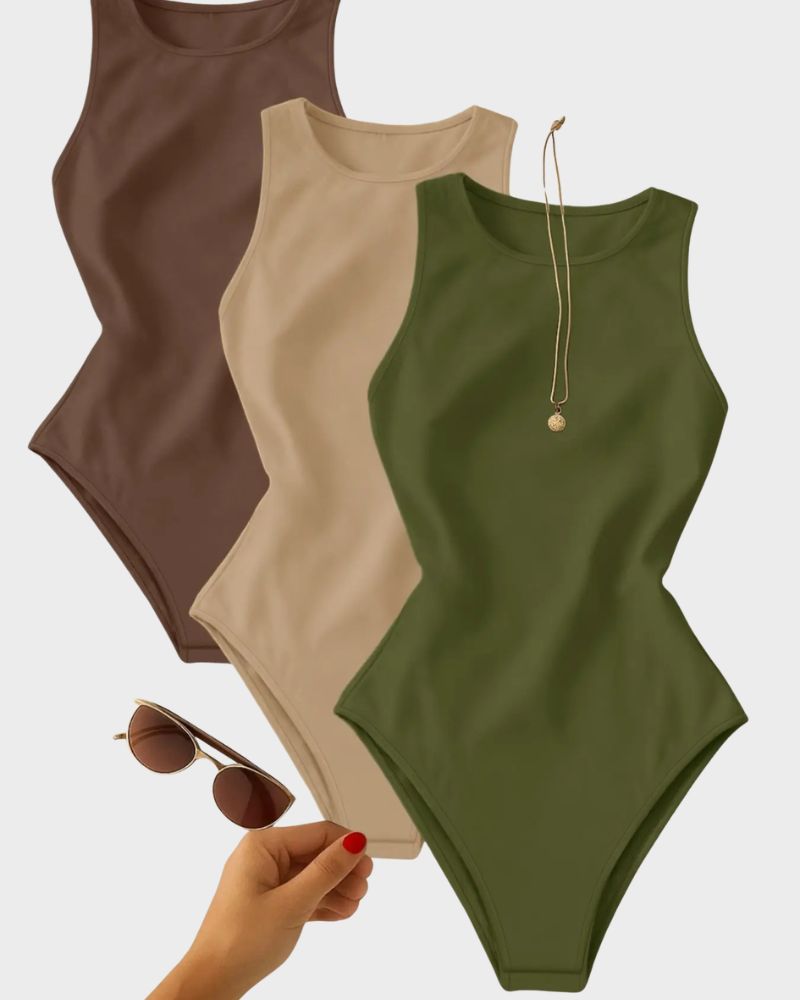 Body top smanicato aderente