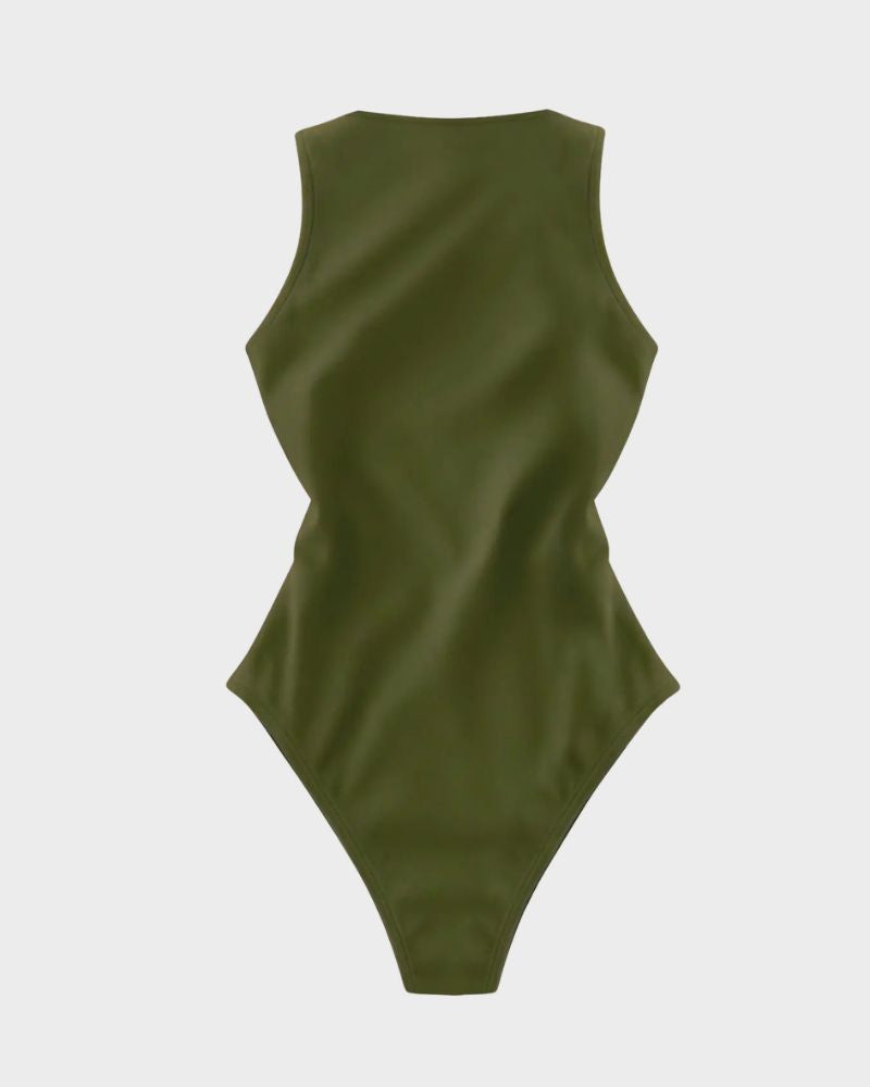 Body top smanicato aderente