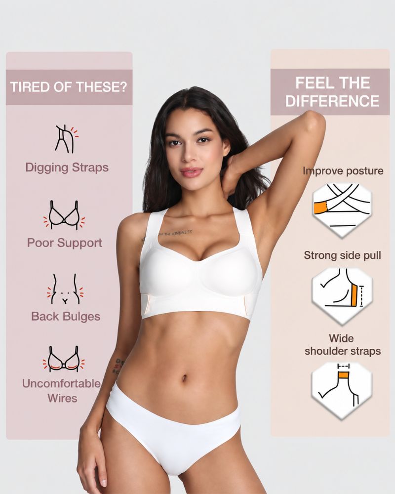 Reggiseno modellante senza ferretto con schiena incrociata