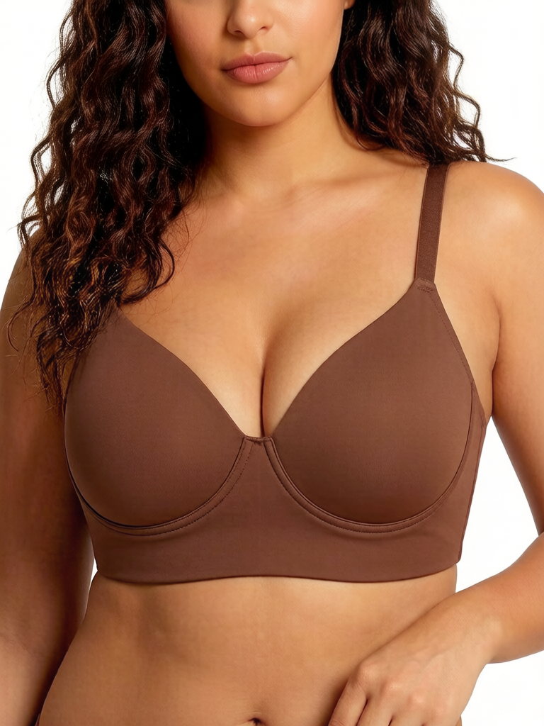 Reggiseno contenitivo coprente a fascia lunga taglie comode