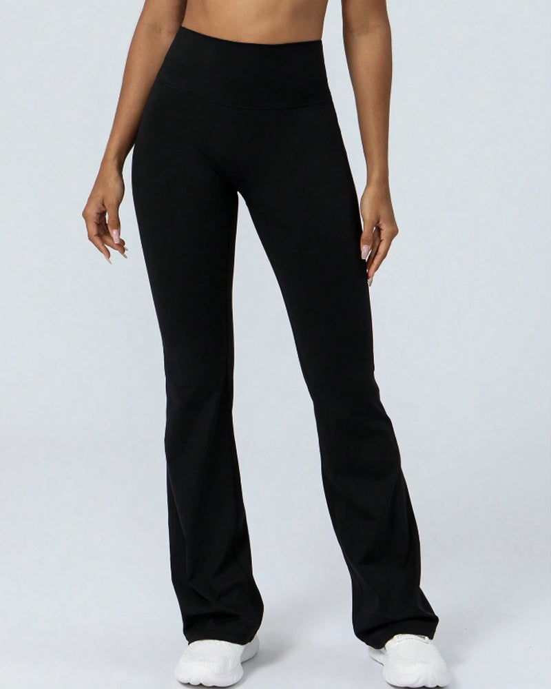 Leggings a zampa push-up a vita alta