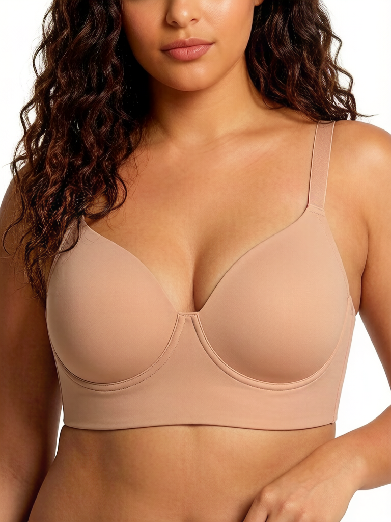 Reggiseno contenitivo coprente a fascia lunga taglie comode