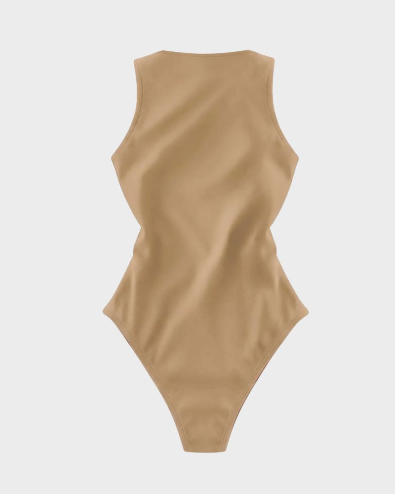 Body top smanicato aderente