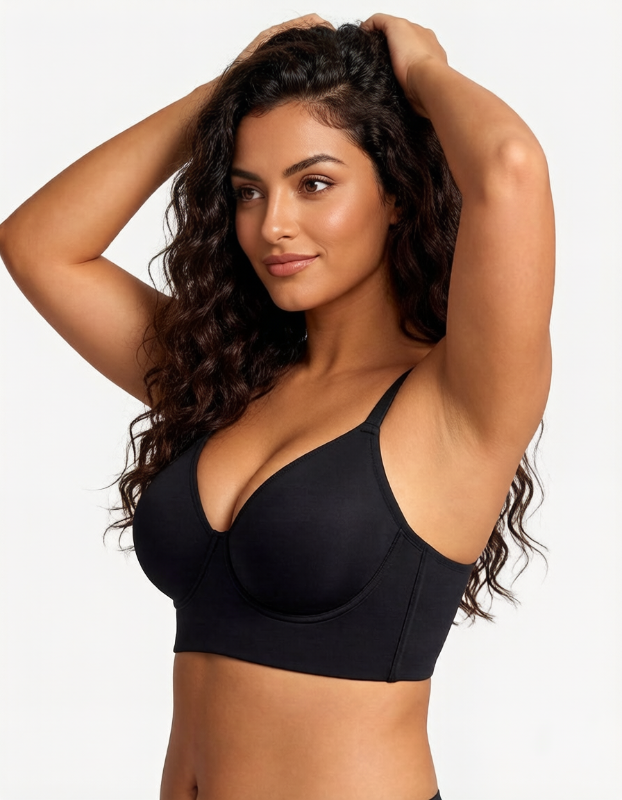 Reggiseno contenitivo coprente a fascia lunga taglie comode