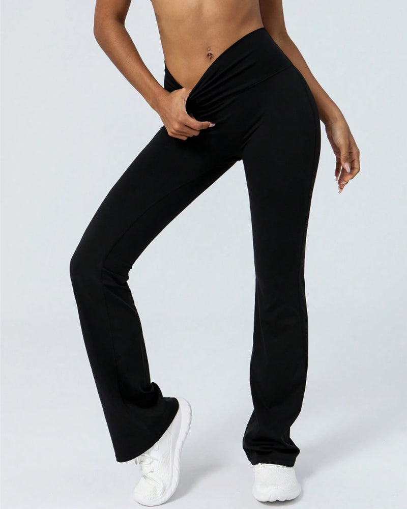 Leggings a zampa push-up a vita alta
