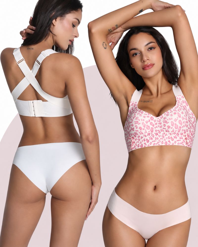 Reggiseno modellante senza ferretto con schiena incrociata