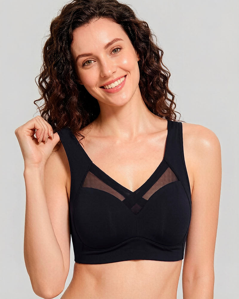 Reggiseno in rete comfort effetto liscio
