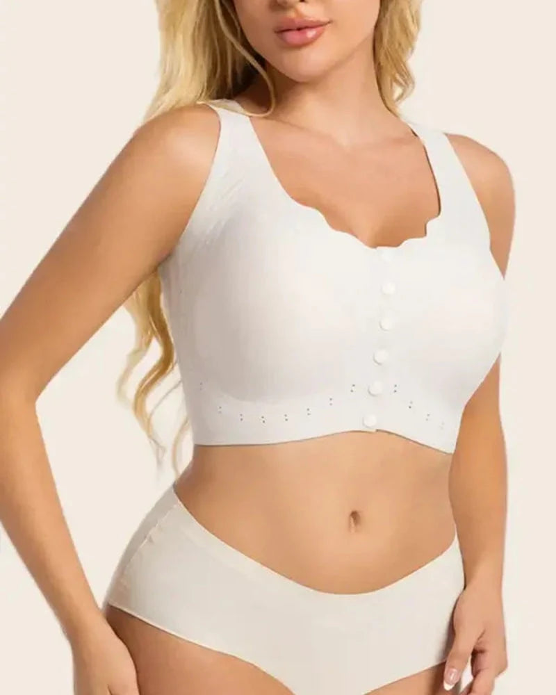 Reggiseno comfort senza ferretto con chiusura frontale taglie comode