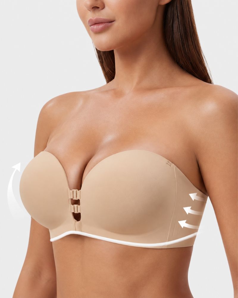 Reggiseno contenitivo imbottito senza ferretto senza cuciture antiscivolo