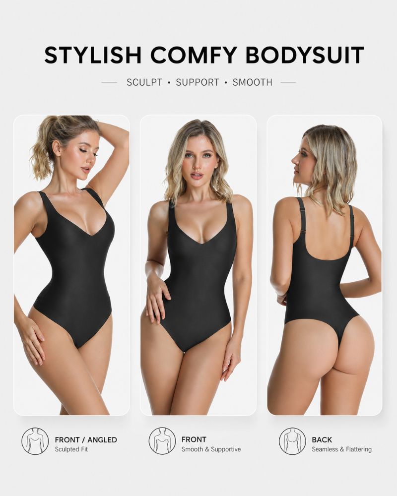Corrigerende body string zonder beugel met diepe decolleté