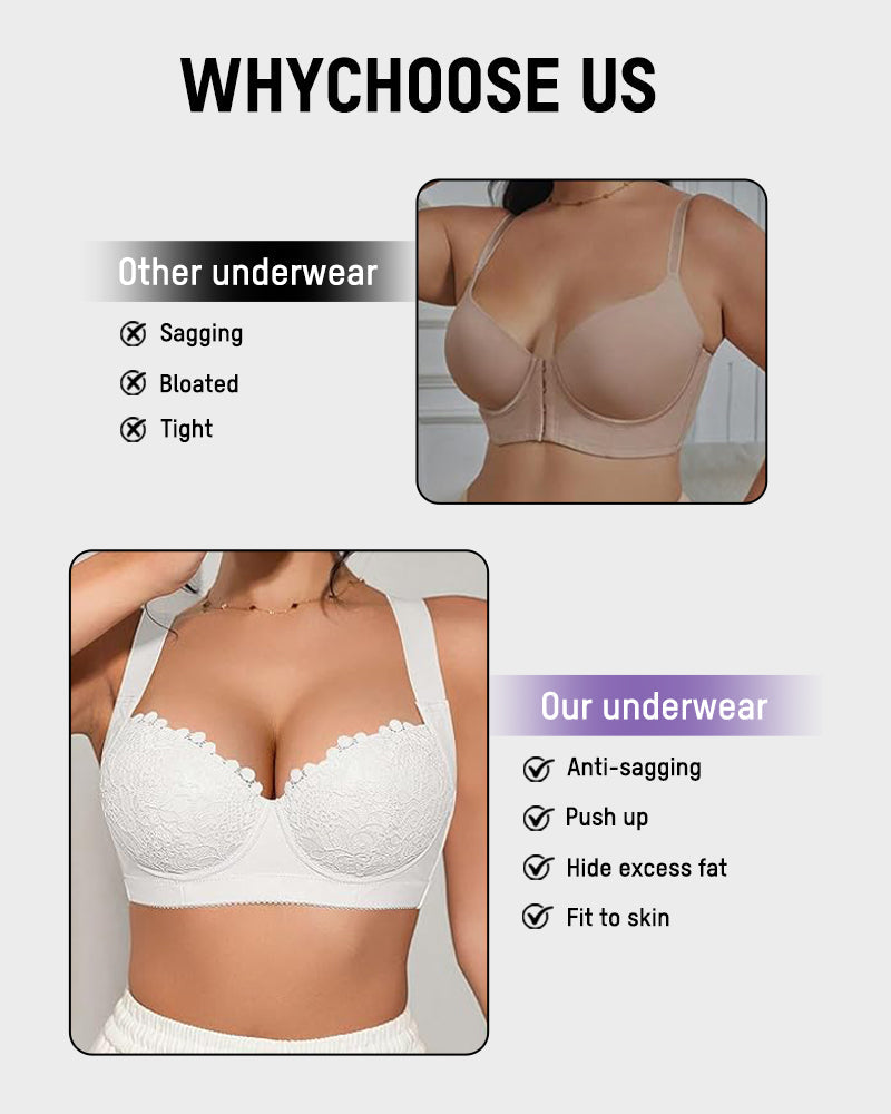 Reggiseno push-up con ferretto in pizzo elegante
