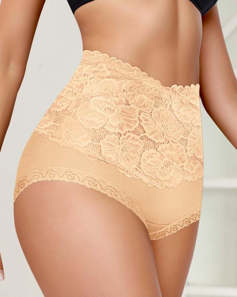 Slip a vita alta con bordo in pizzo per tutti i giorni – confezione da 5