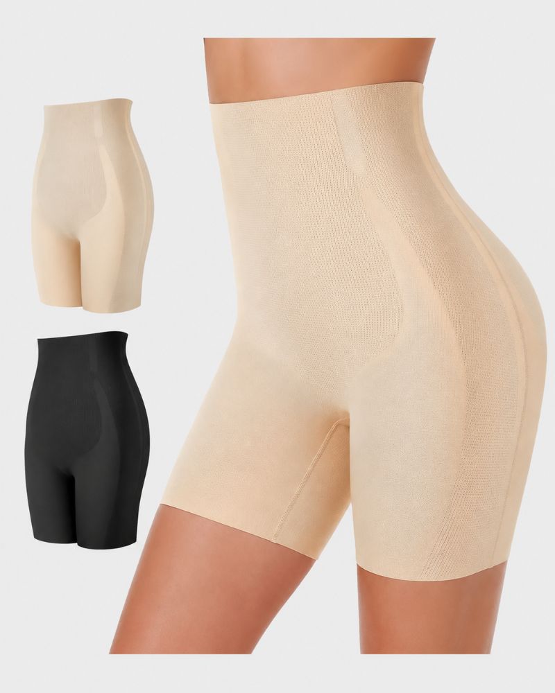 Naadloze corrigerende short met hoge taille en buikcorrectie
