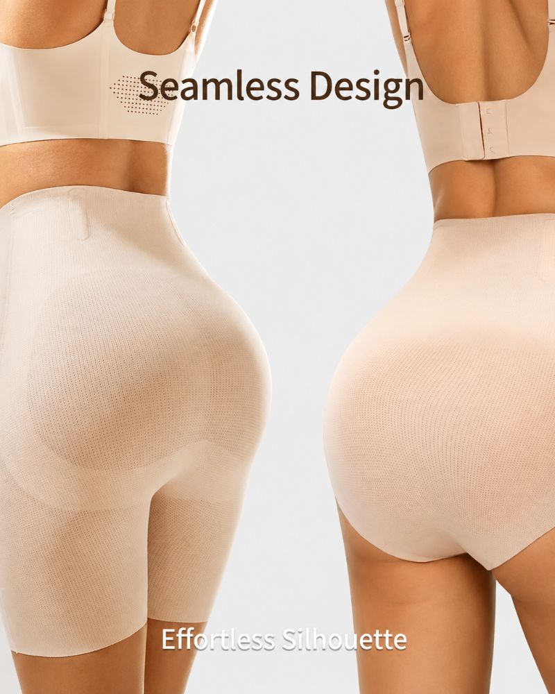 Naadloze corrigerende short met hoge taille en buikcorrectie