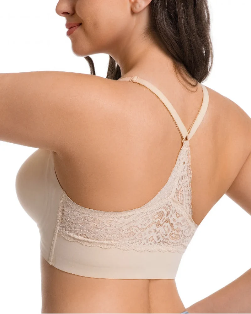 Bralette in pizzo senza ferretto senza cuciture