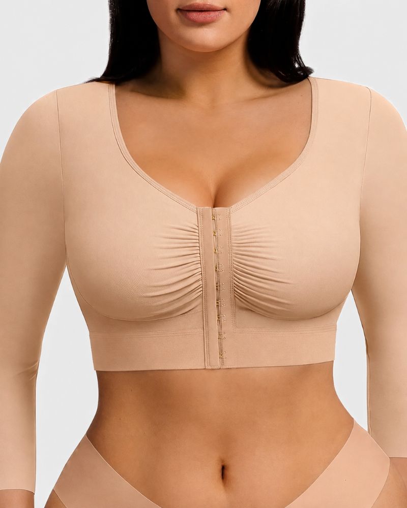 Top modellante con reggiseno e compressione per le braccia