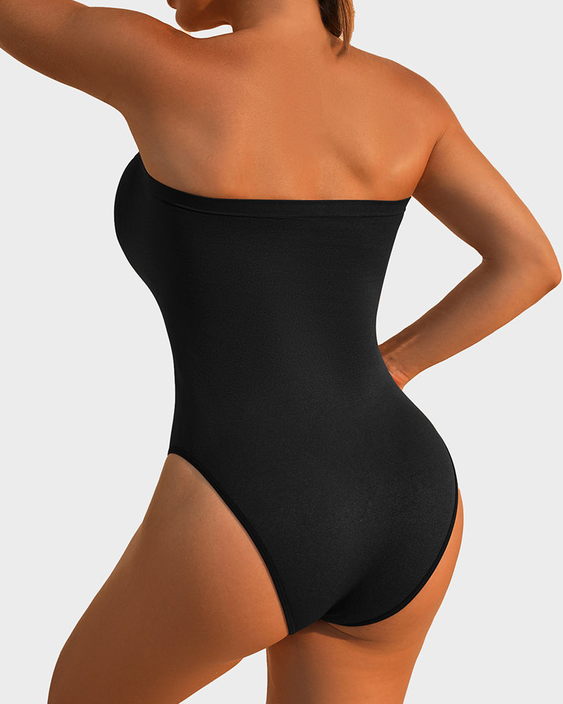 Body modellante senza spalline con controllo pancia