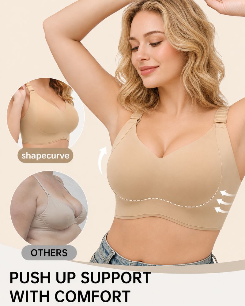 Reggiseno coprente senza ferretto effetto liscio e sollevante