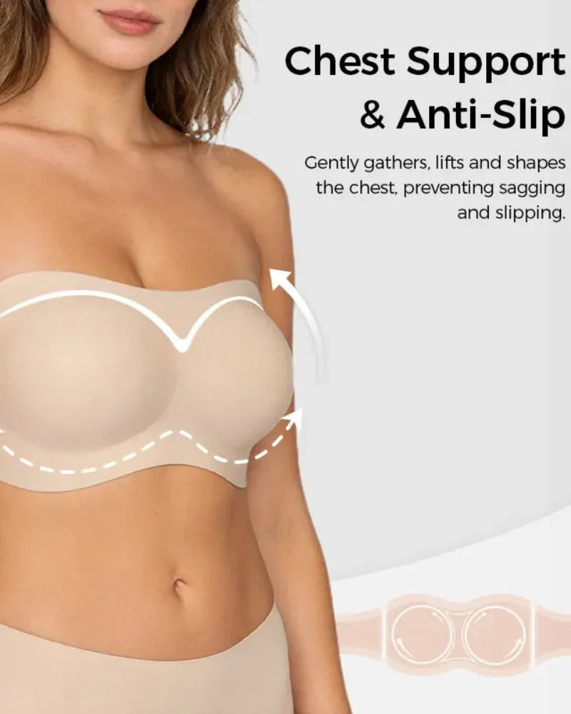 Reggiseno jelly imbottito senza spalline e senza ferretto antiscivolo