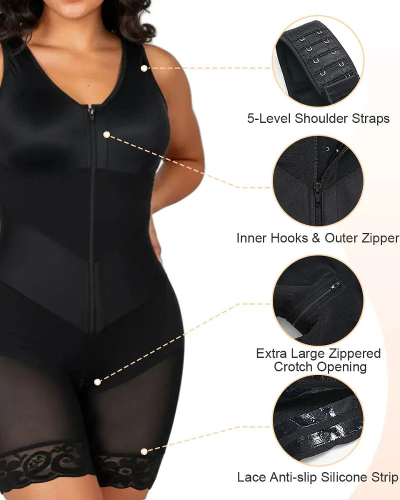 Guaina modellante stile faja colombiana con fascia elastica a V