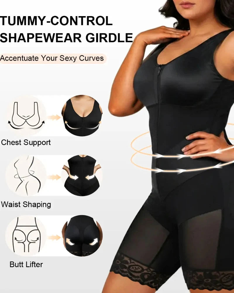 Guaina modellante stile faja colombiana con fascia elastica a V