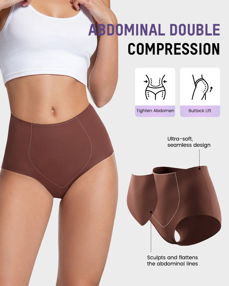 Slip modellanti a vita alta senza cuciture – confezione da 6