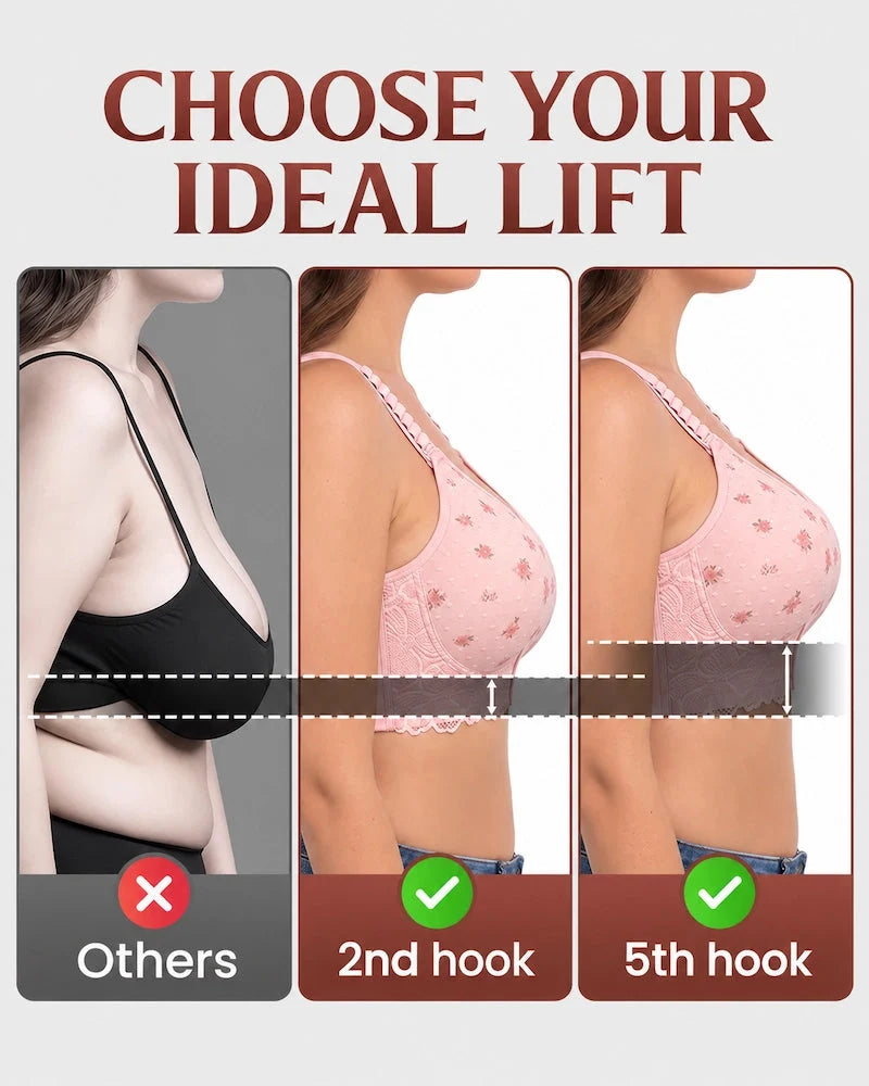 Reggiseno posturale in cotone morbido con sollevamento regolabile