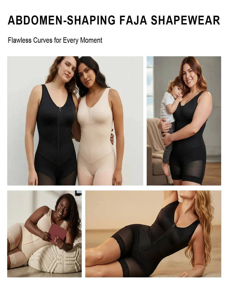 Guaina modellante stile faja colombiana con fascia elastica a V