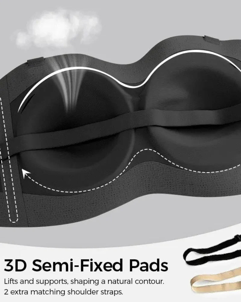 Reggiseno jelly imbottito senza spalline e senza ferretto antiscivolo