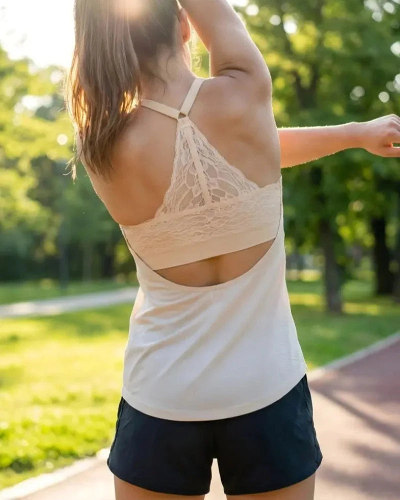 Bralette in pizzo senza ferretto senza cuciture