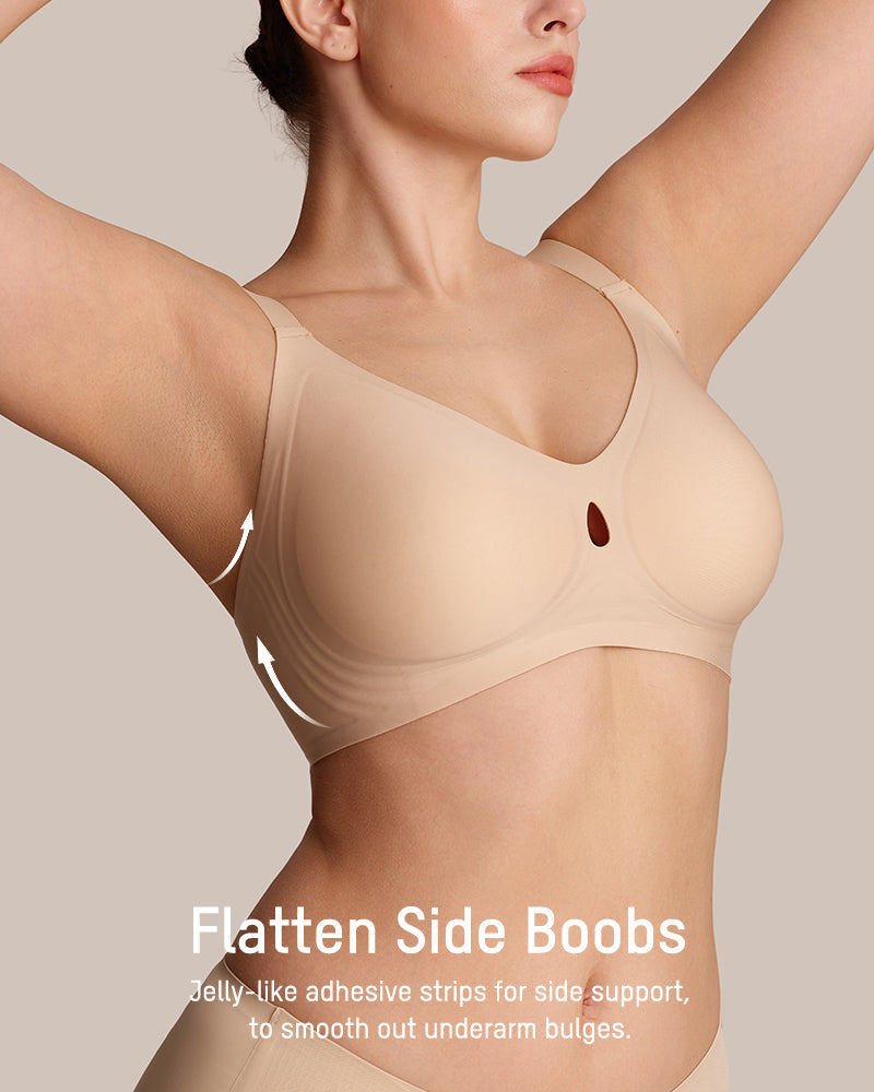 Reggiseno jelly sollevante invisibile traforato traspirante