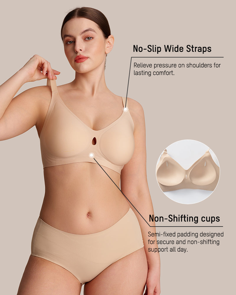 Reggiseno jelly sollevante invisibile traforato traspirante
